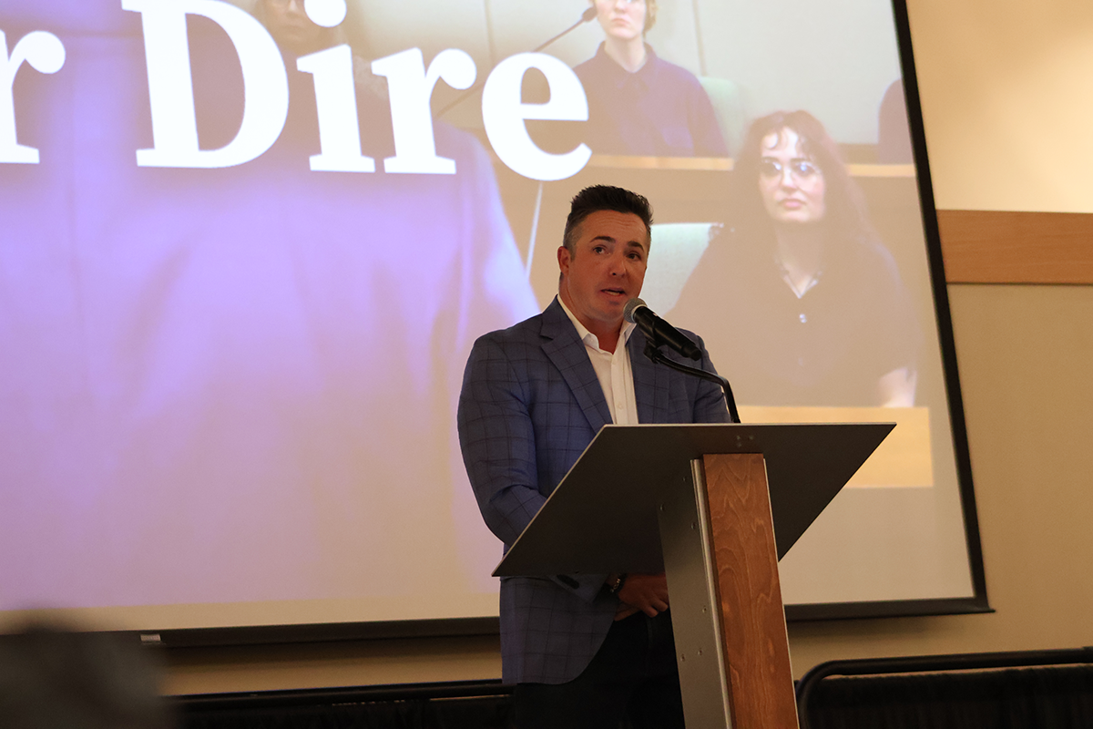 keller keynote speech at D%! Foundation Scholar lunch