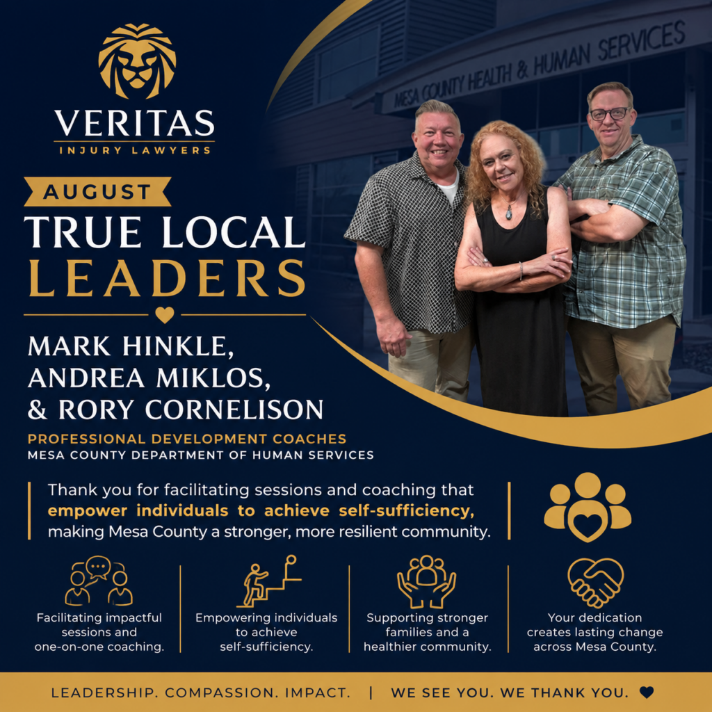 August 2026 True Local Leaders - Mark Hinkle, Andrea Miklos & Rory Cornelison, Veritas Injury Lawyers